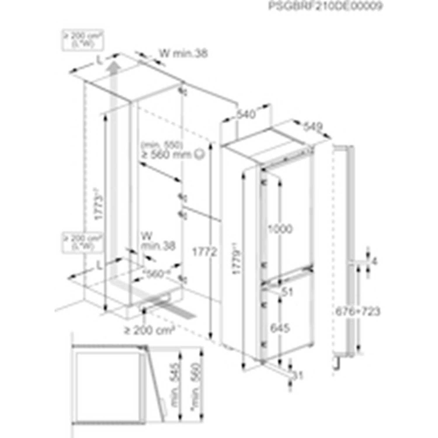 Electrolux Integrerbart køle-/fryseskab ENT6NE18S - Billede 8
